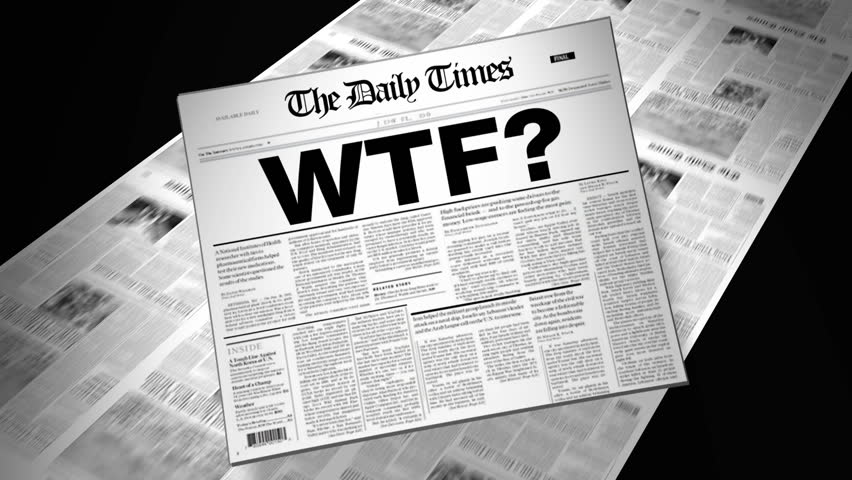 Slang WTF? - Newspaper Headline