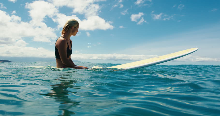 surfboard on ocean