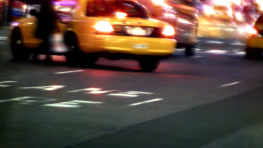 NYC Streets, Taxis, Traffic and People