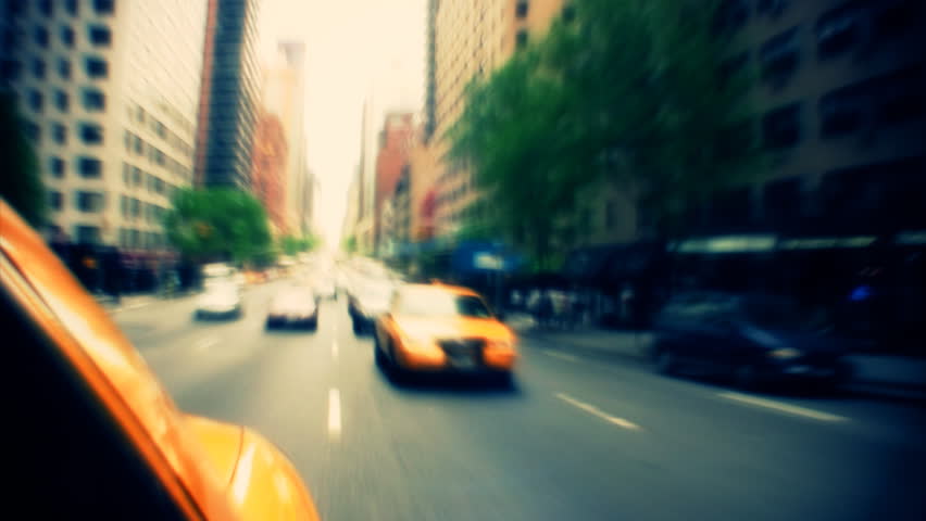 New York City Traffic from Inside Taxi