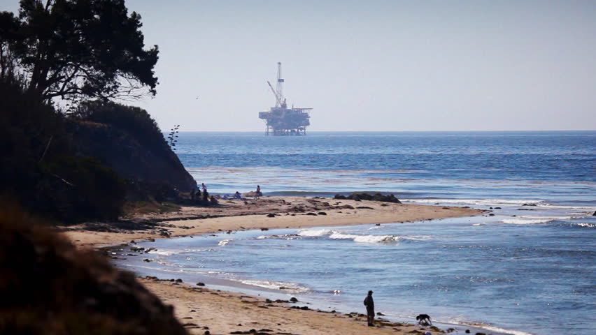 Offshore Oil Rig Drilling Platform - Pacific Coast