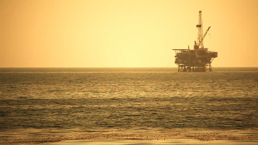 Offshore Oil Rig Drilling Platform - Pacific Coast