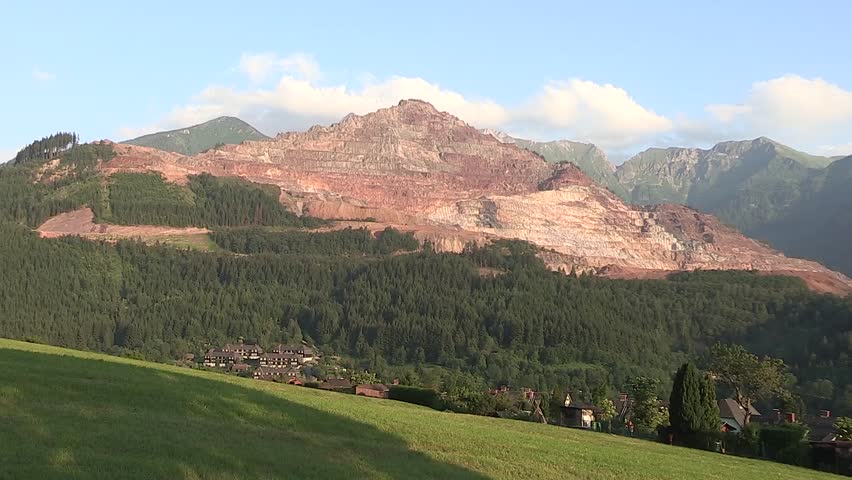 View to Erzberg in Eisenerz, Austria