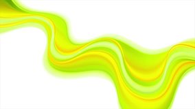 Shiny green yellow sparkling waves motion design. Video animation Ultra HD 4K 3840x2160