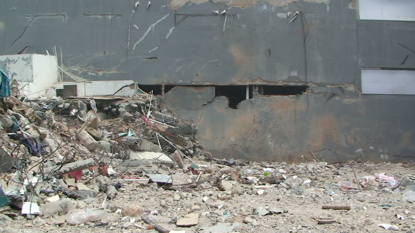 Rubble And Debris After Large Indonesian Earthquake