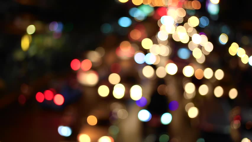 Blurred bokeh lights
