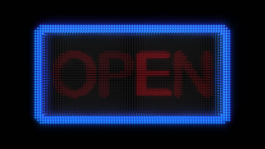 Open for Business Sign 4 Versions