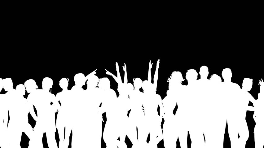 People Dancing Silhouette 3D Vector Animation