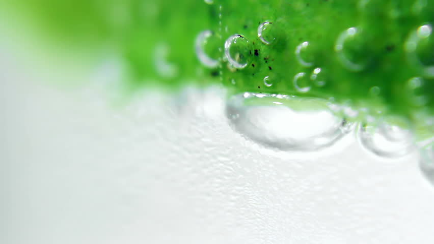 Macro Shot Of Sliced Lime In A Glass Of Gin And Tonic