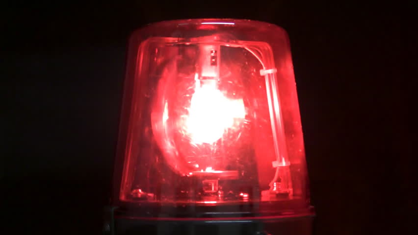 flashing red alarm light