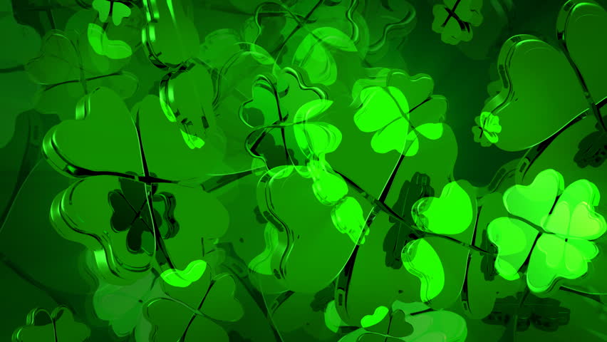 St. Patrick's Day - Green Four Leaf Clover Design