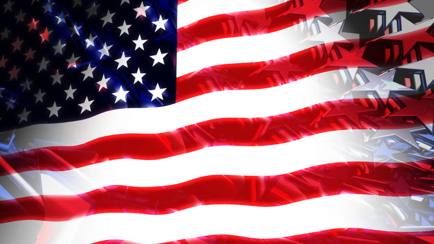 Stars and Stripes USA Flag 3D Loop