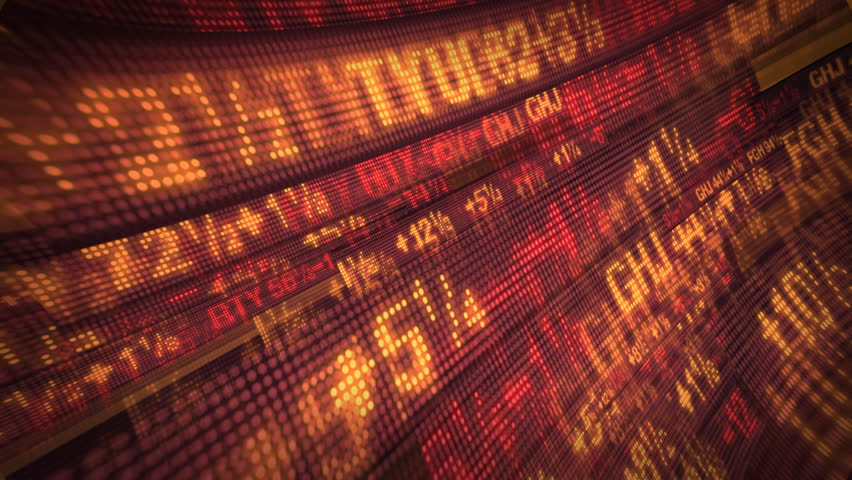 Stock Market Tickers Price Data Animation