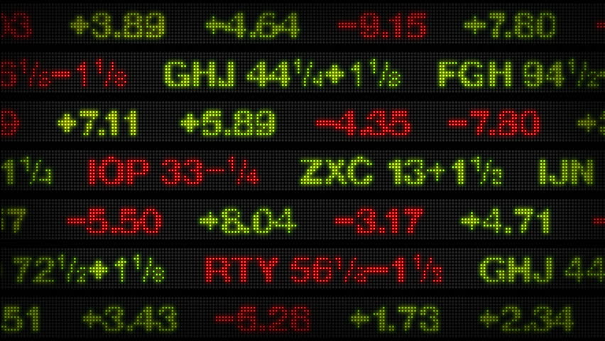 Stock Market Data Tickers Board