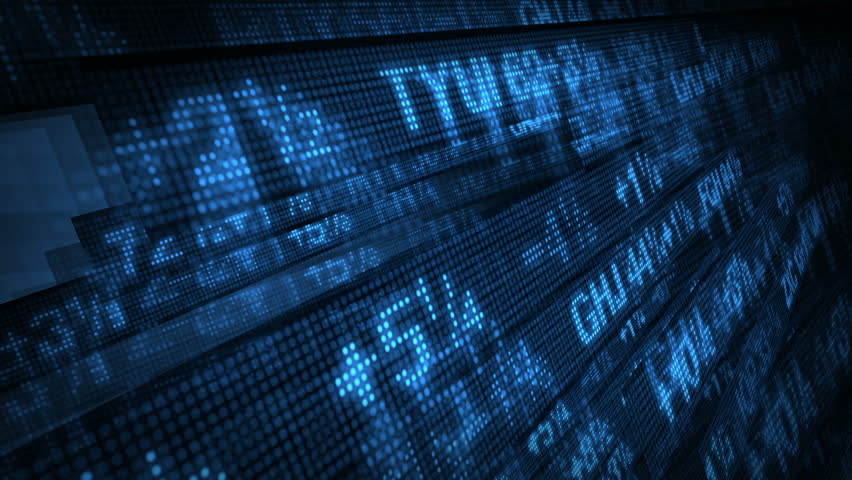 Stock Market Tickers Digital Data