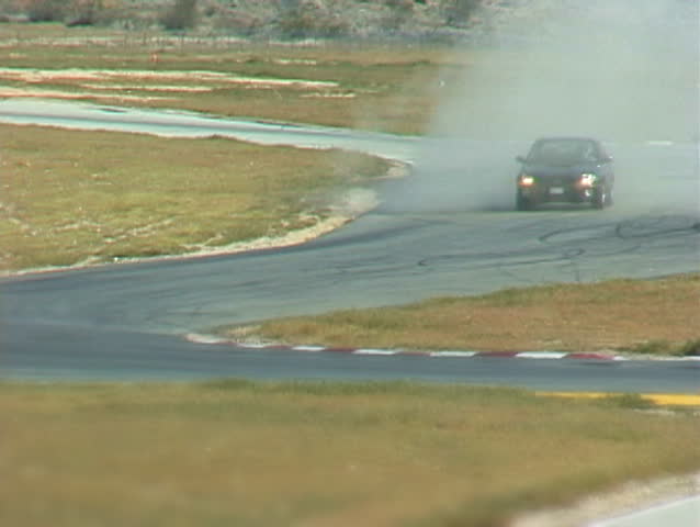 Race Car Loses Control on Track
