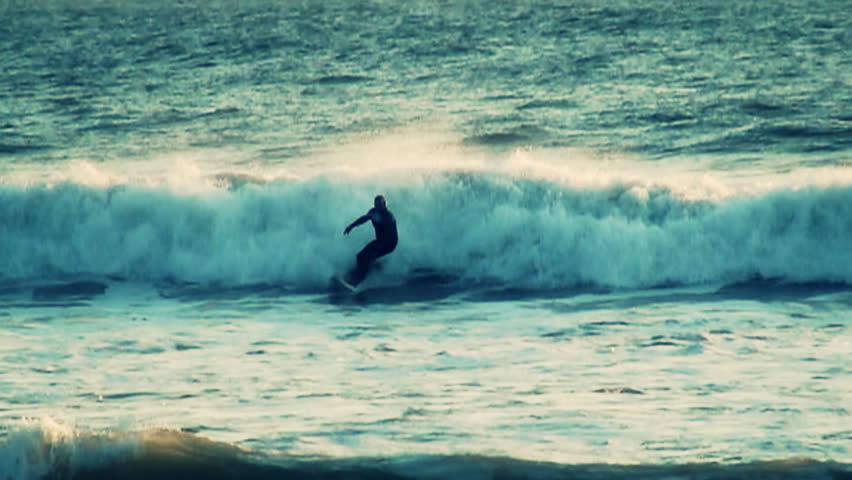 Surfer Bails on Wave - Super Slow Motion