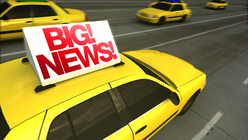 Big News! Taxi Advertising Message Board Loop