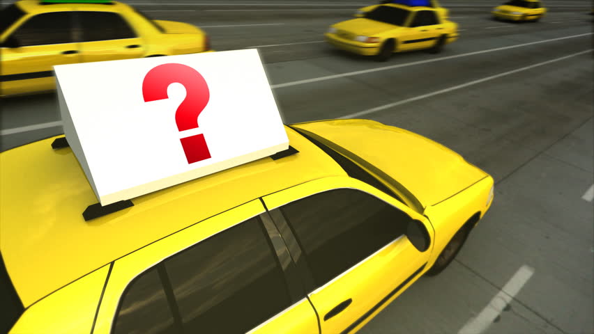 Taxi Advertising Message Board Question Mark Loop