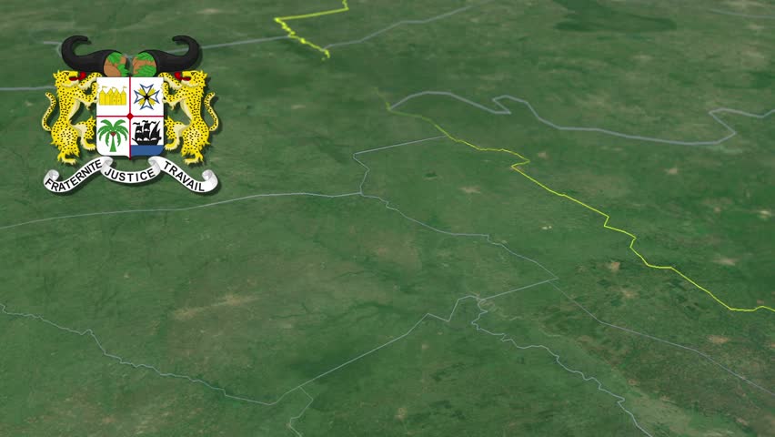 Plateau with Coat Of Arms Animation Map
Departments of Benin