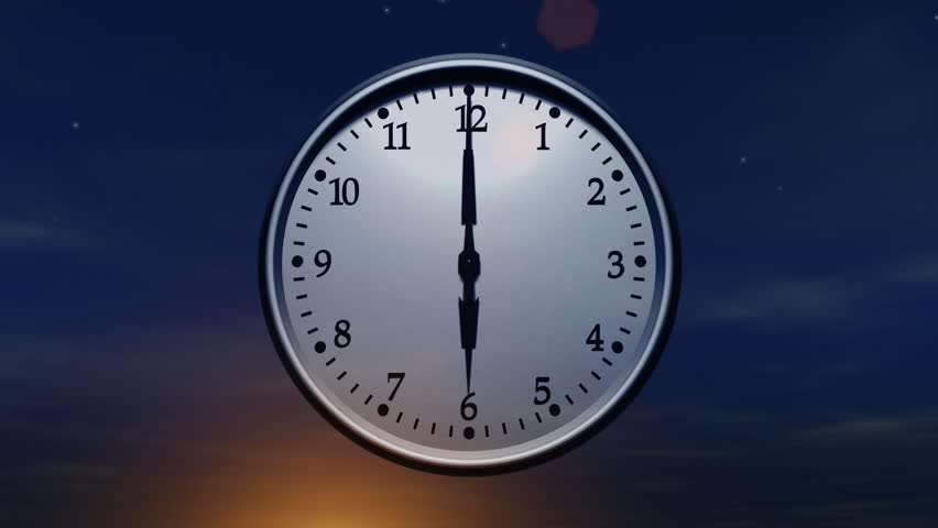 Clock Spinning 24 Hours Loop