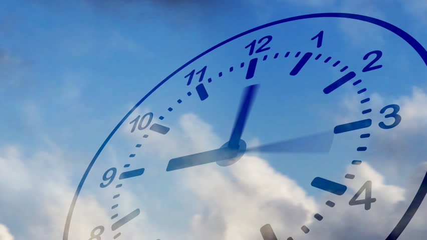 Time Flies Clock In Sky