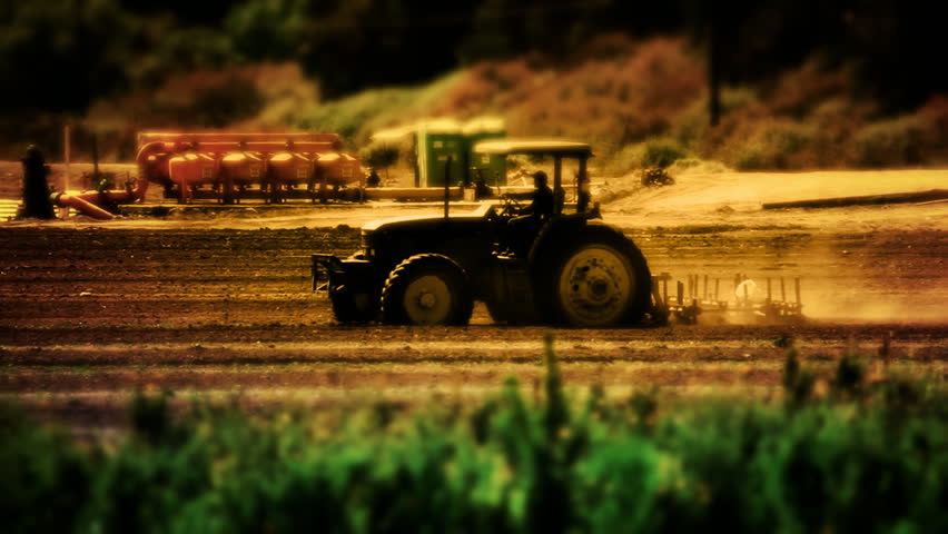 Tractor Plowing Farm