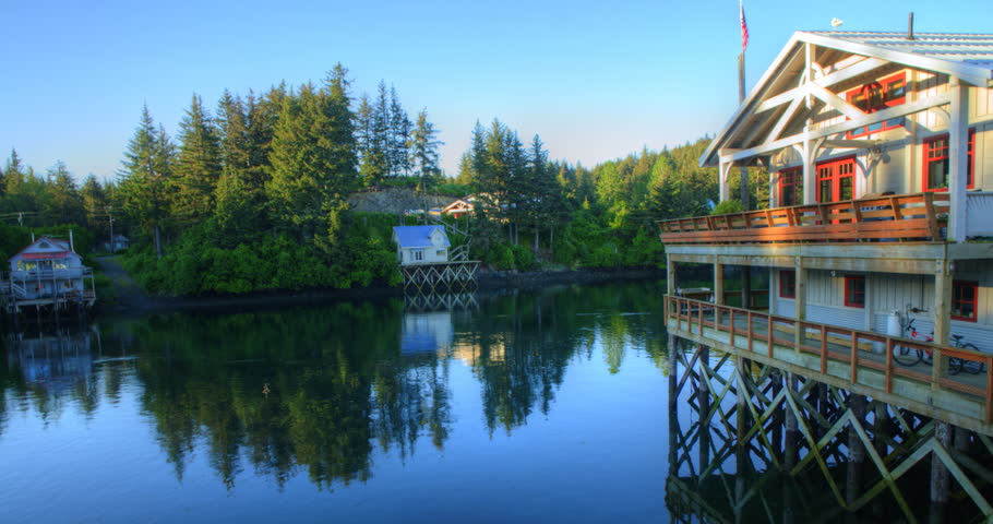 This is a shot of the Tide Coming in on Alaskas Seldovia Slough which is a bay off the ocean in Seldovia Alaska just outside of Homer. Shot on a dslr
