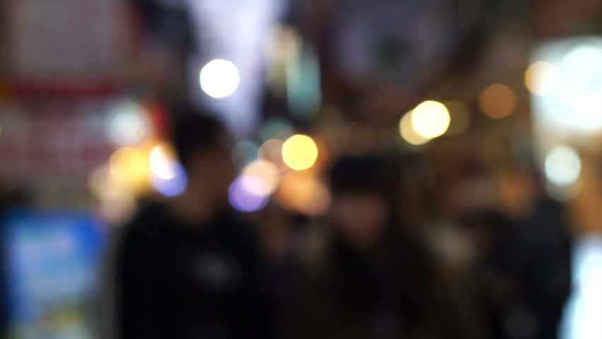 Taipei, Taiwan blur Shilin night market. People and crowd walking for street food and shopping in landmark area