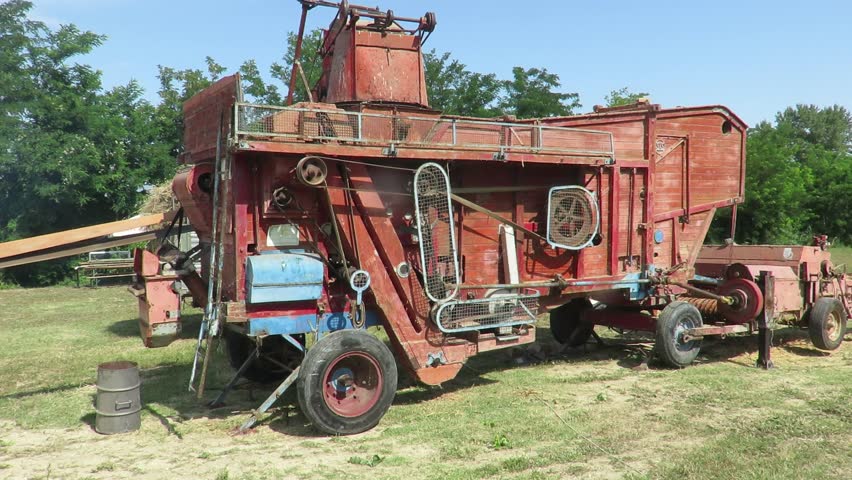 Evocation with old thresher | Shutterstock HD Video #17737138