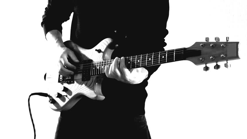 Isolated Guitar Player In Closeup Stock Footage Video 100 Royalty Free Shutterstock