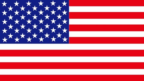 US American flag flag wall breaking transition green screen