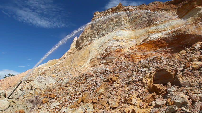 Gold quarry in Ecuadorian Santiago Morona province
