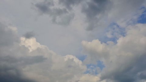 The movement of clouds across the sky. Timelapse