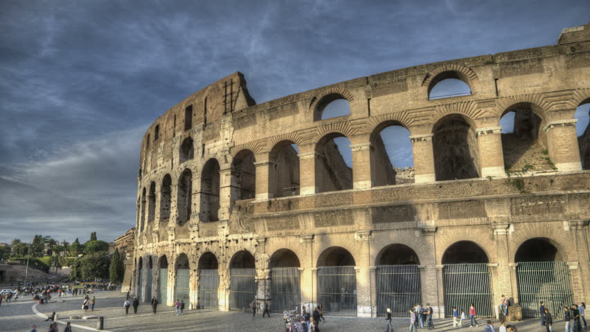 Timelapse of Colosseum in Rome