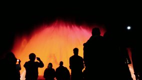 The Group has not recognized the people watching the show of luminous fountains in Barcelona, Spain.