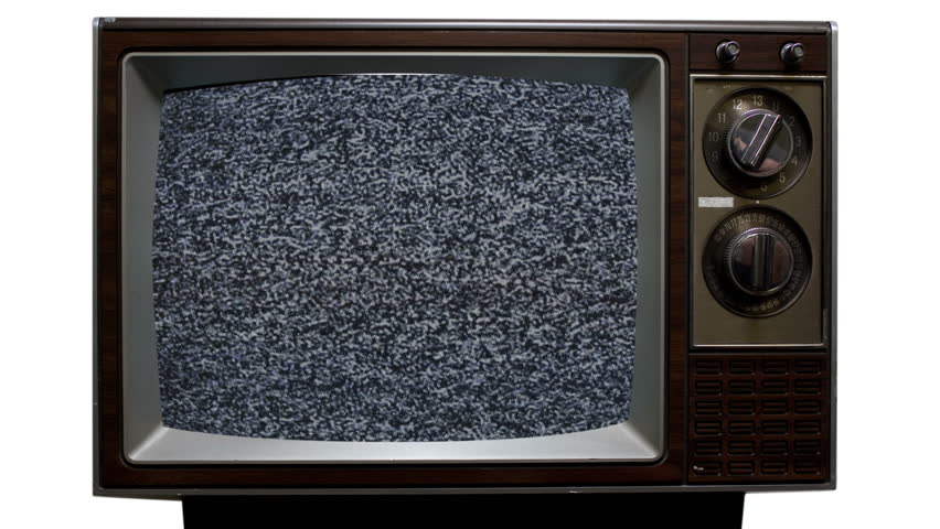 Retro Television with Static, Noise and Interference