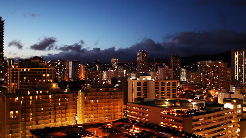 Waikiki, Hawaii Skyline Time-lapse
