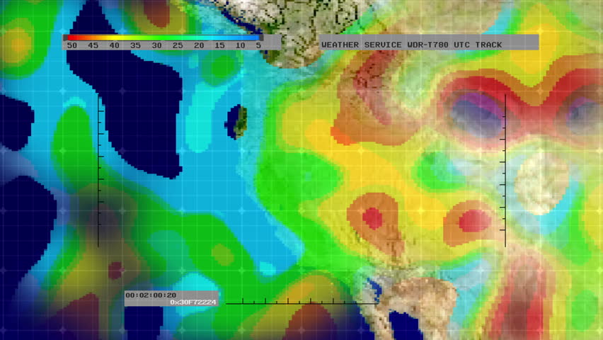 Weather Radar Digital Satellite Map Stock Footage Video 100