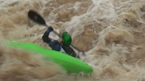 Accident in flooded river canoe competition 5 