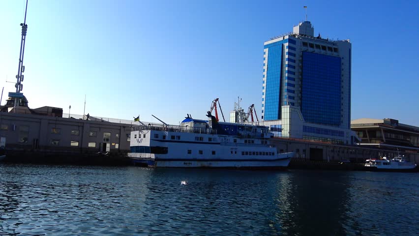 UKRAINE, ODESSA, 13 APRIL, 2016: Black Sea, Odessa Sea Commercial Port 