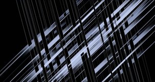 Shiny diagonal lines moving. Abstract background video. Computer generated 3D rendering