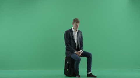 man with a suitcase