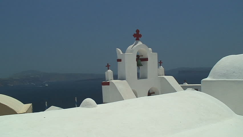 Slight Pan: Red Crossed Greek Church