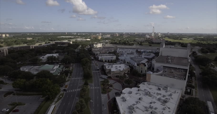 Orlando Resort District Streets and Low Rise Commercial Buildings.