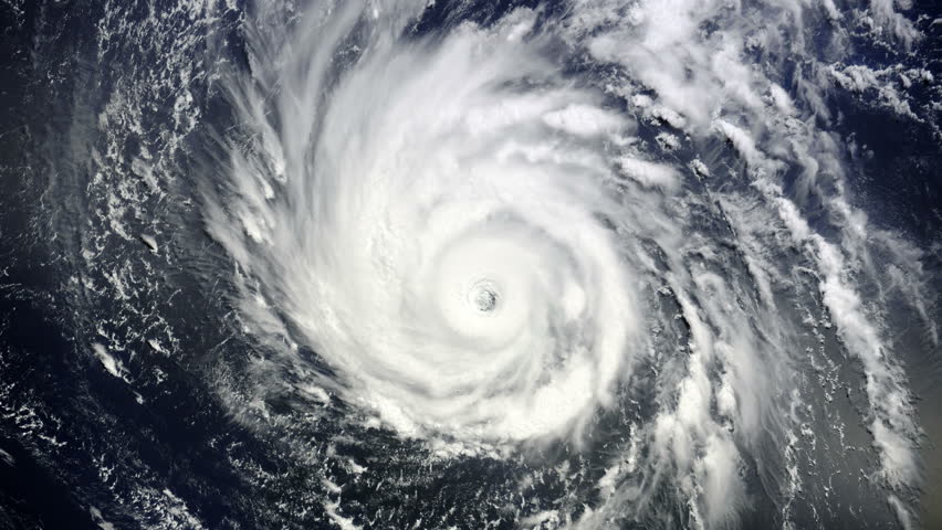 Animation of Giant hurricane seen from the space. Elements of this image furnished by NASA Royalty-Free Stock Footage #17812342