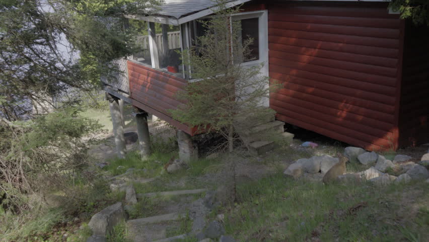 fishing and swimming in canadian wilderness forest summer sunny cottage,