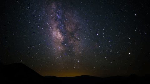 Milky Way Pink Light Mountains Night Stock Photo 471693773 | Shutterstock