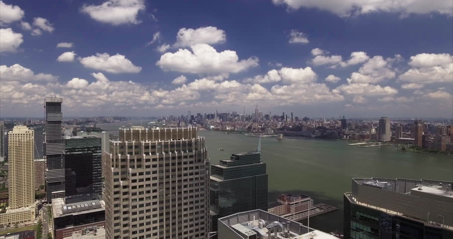 Jersey City Waterfront Towers across from Manhattan.