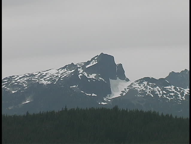 Snowy mountain peak